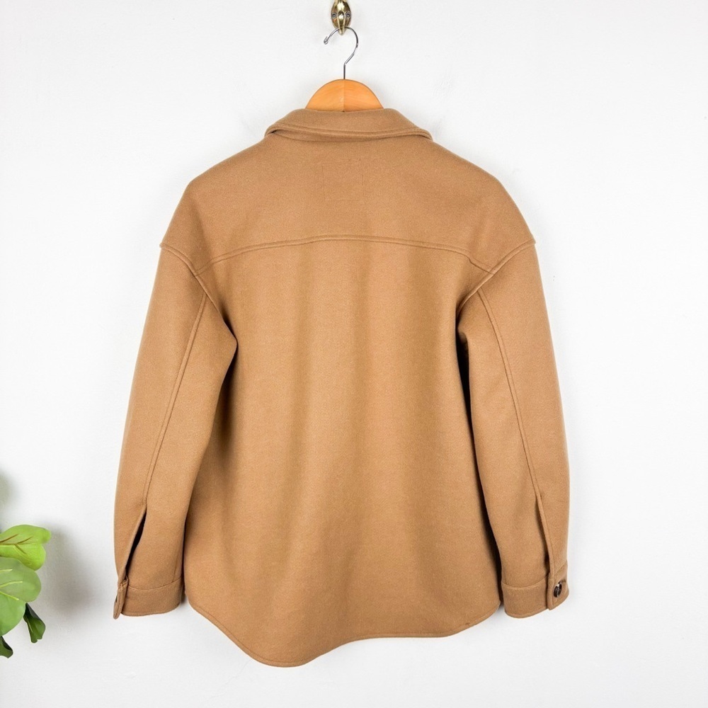 Avec Les Filles Anthropologie Tan Boyfriend Shacket Sz S - Picture 3 of 8
